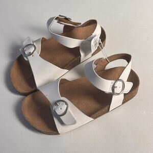 Old Navy Bone  Faux Leather Sandals Sz 10 Toddler Toddler Girl NWT